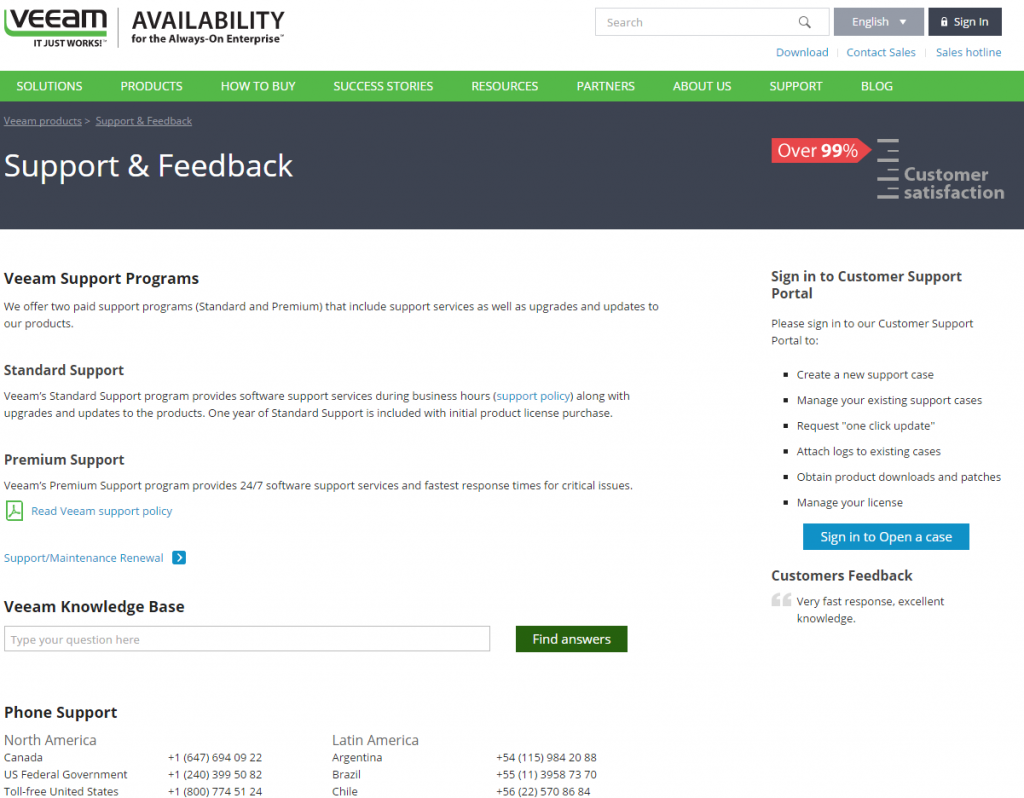 Veeam Customer Support Portal