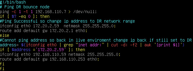 Linux Re-IP script - bash view
